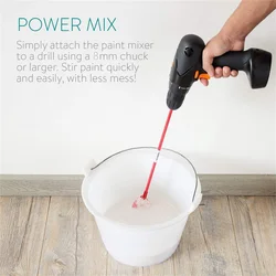 Hexagon Shaft Electric Drill Mixing Paddle Multi-functional Cement Mortar Stirring Rod for 1 Gallon - 5 Gallons Barrels Mixing