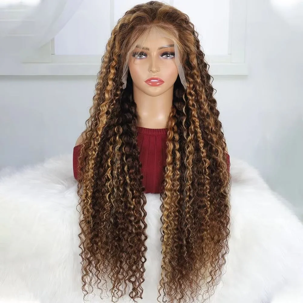 تسليط الضوء على أومبير 13x6 HD الدانتيل خصلات الشعر المستعار الإنسان موجة عميقة شعر مستعار أمامي 13x4 موجة المياه مجعد الدانتيل الجبهة باروكة من شعر طبيعي الباروكات للنساء