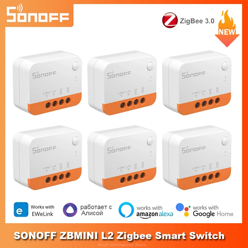 SONOFF ZBMINIL2 Smart Switch No Neutral Wire Required Smart Home 2 Way Wireless Control Work with eWeLink Alexa Google Home