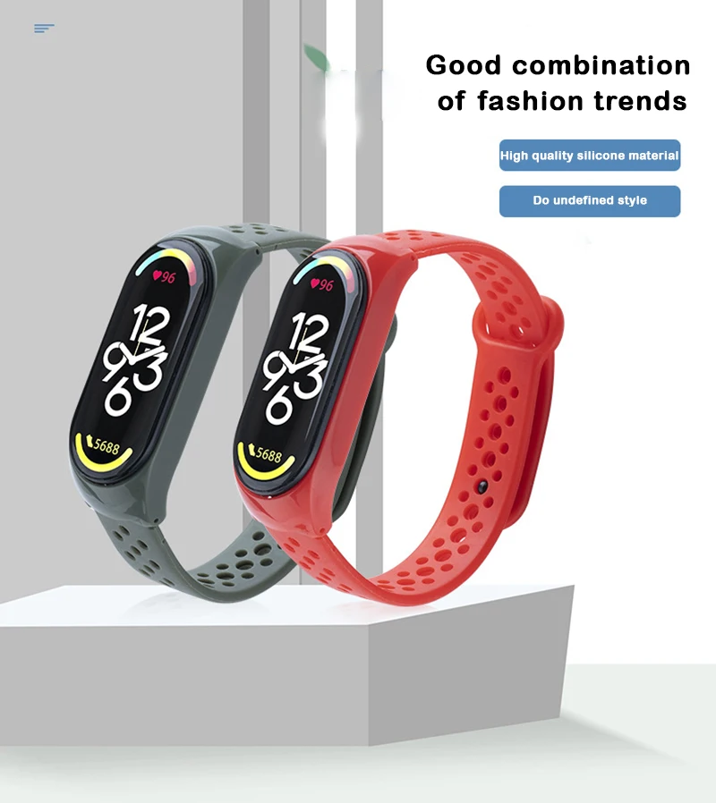 Band Voor Xiaomi Mi Band 6 5 4 3 7 Siliconen Armband Sport Pols Vervanging Band Zacht Voor Mi Band 7 5 4 Polsbandje Accessoires