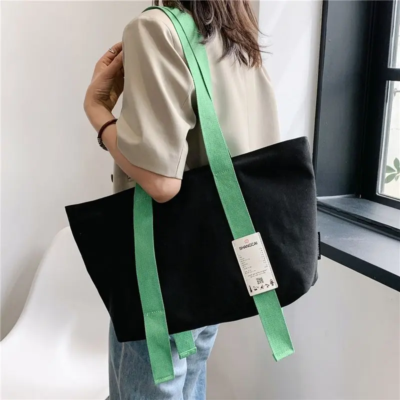 New Nylon Butot Bag Women's 2023 New Fashion Contrast Color Portable Sail Bag Casual Versatile Large Capacity Shoulder Bag Women