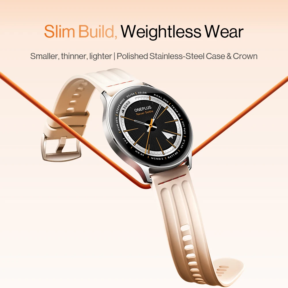 Reloj inteligente OnePlus Watch Lite, pantalla de 1,46 pulgadas, 59 g, 10 días de autonomía fiable, monitorización de la frecuencia cardíaca y del oxígeno en sangre. 3