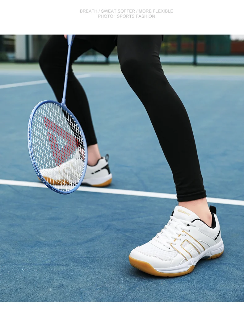 New badminton shoes tennis shoes professional sports men and women unisex sports shoes lightweight table tennis sports shoes