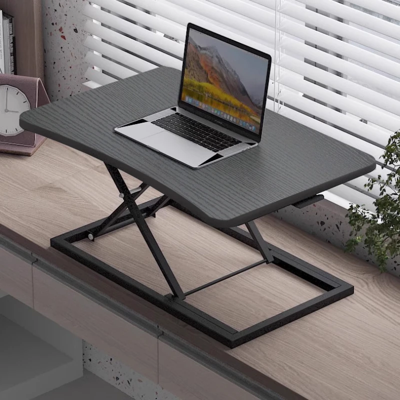 Foldable computer desk with adjustable height, standing laptop desktop, standing workbench