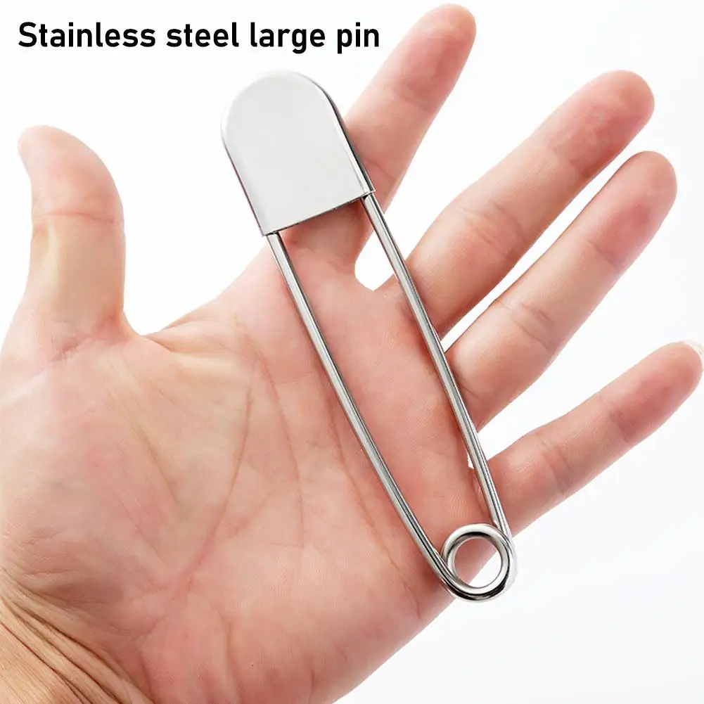 12.8cm Stainless Steel Wrapped Safety Pins Laundry Large Button Pins Large Pins Safety Pin Diy Sewing Tools Accessory