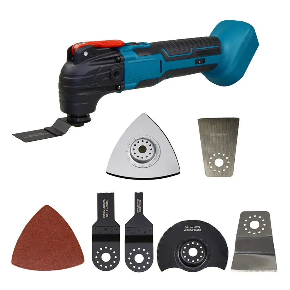 Electric Oscillating Tool Lithium-ion Cordless Multifunctional Oscillating Renovator Tools 6 Gears of Speeds Adjustable