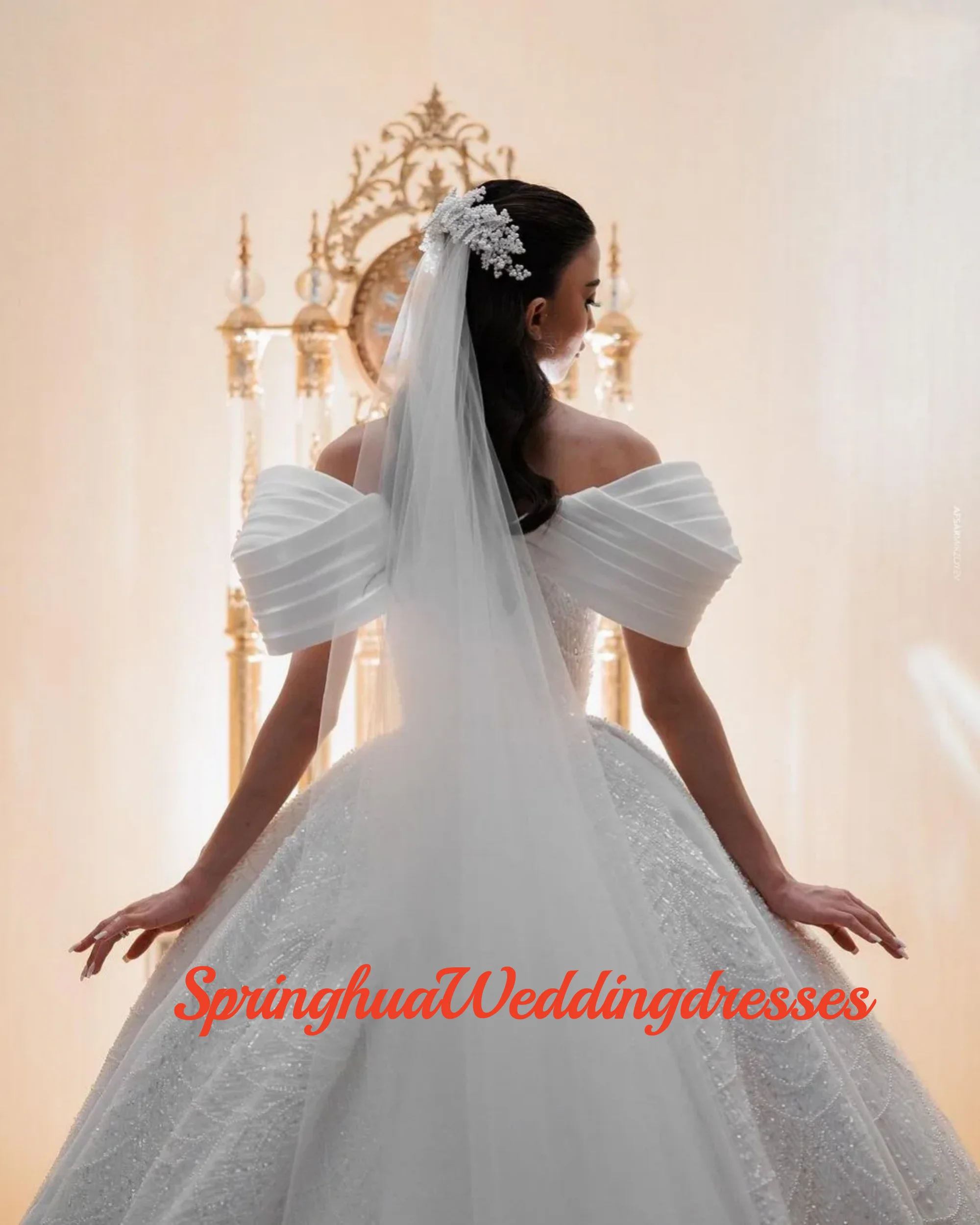 Customzied  Luxury Ball Gown A-Line Wedding Dresses Sleeveless Sequins Appliques Lace Lace-up Beads Bridal Gowns Plus Size vesti