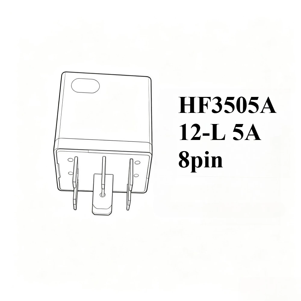 Brand new and original  HF3505A 12-L 5A 8pin For automobile rear fog lamp relay 8-pin flapper