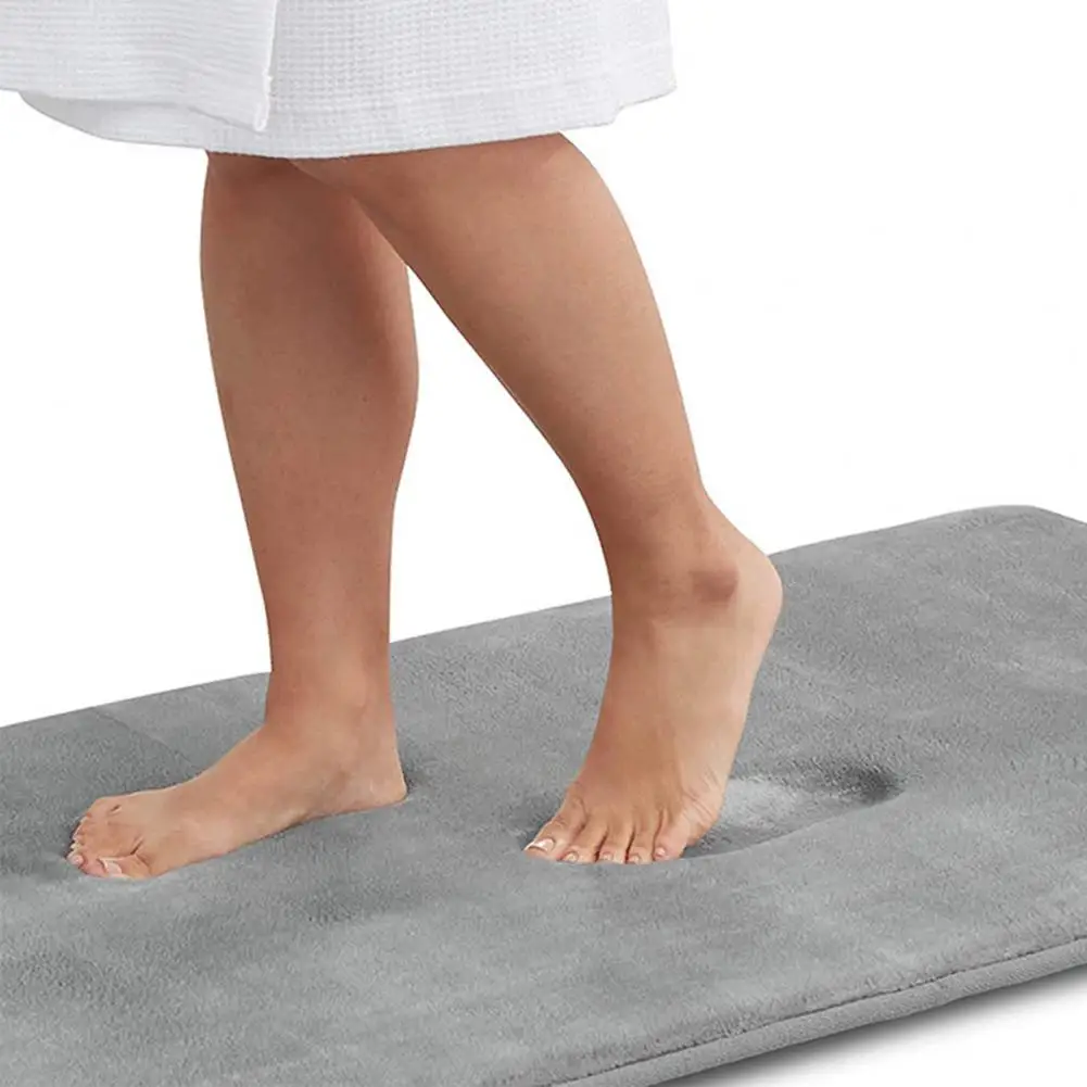 Tappeto da bagno in velluto corallo zerbino antiscivolo in Memory Foam per ingresso interno tappeto ad assorbimento d'acqua addensato per cucina in camera