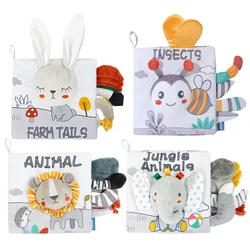 Baby Cloth Book Toys Animals Soft Learning Educational Toys For Babies Development montessori Sensory Books Baby Toys 0 12 Month