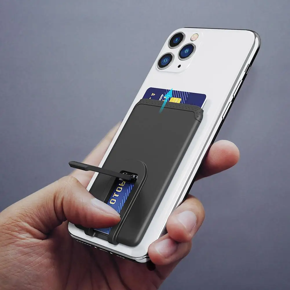 1Pcs Multifunctional Phone Stand Phone Case Silicone Phone Mobile Sticker Bank Card Card Holder Holder Back DIY Selfadhesiv