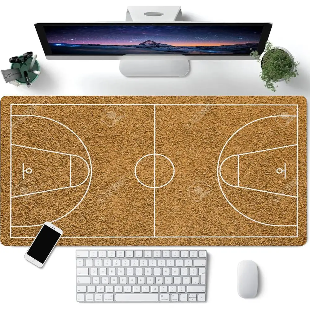 

Basketball-Themed Mouse Pad - Custom Rubber Anti-Slip Desk Mat for Gaming XXL Large-Size Mouse Pad for Keyboard and Computer Use