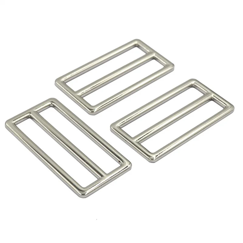 2-10 sztuk 20mm DIY klamra srebrne płaskie metalowe suwaki regulacyjne, suwaki paska klamra spustowa do paska Keeper Leathercraft pasek do torby