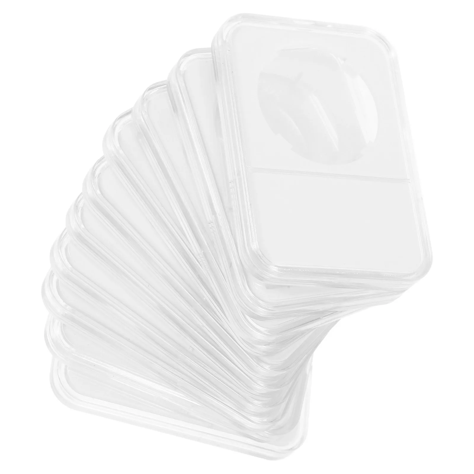 

10pcs Coin Storage Box Transparent Secure Locking Capsules For Coin Collection Holder Display Case Smooth Edge Money Organizer