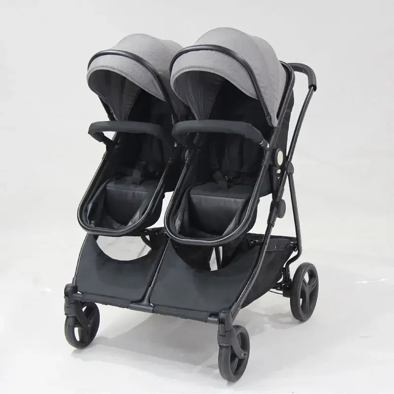 

Twin Stroller Double Pushchair Baby Stroller with Reversible Seat Convertible to Carrycot