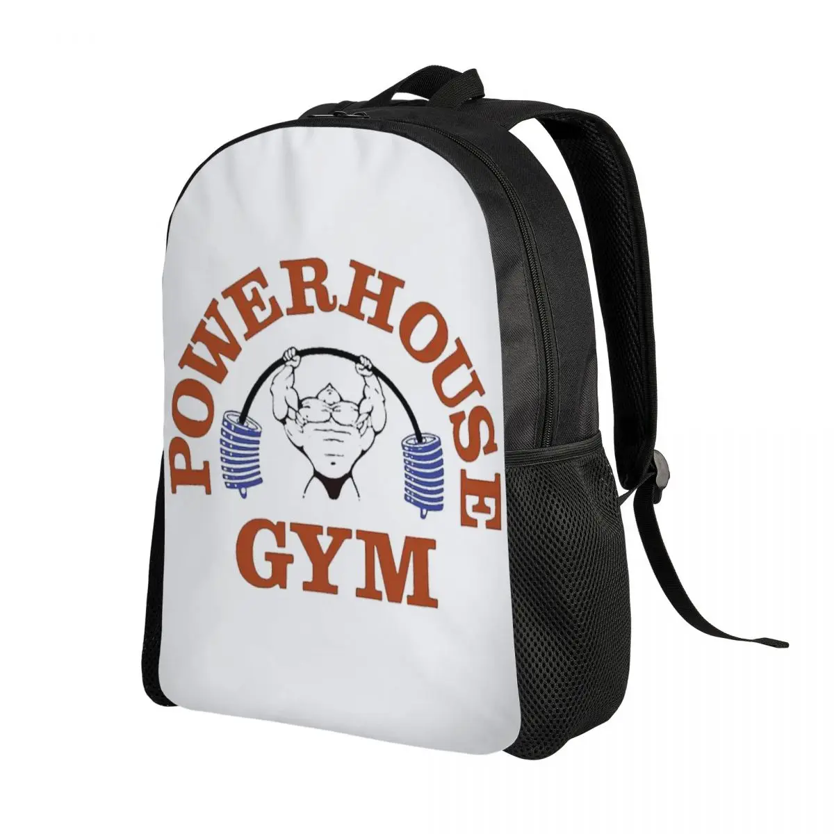 Powerhouse Gym Laptop Backpack Men Women Basic Bookbag for College School Students Fitness Building Muscle Bags