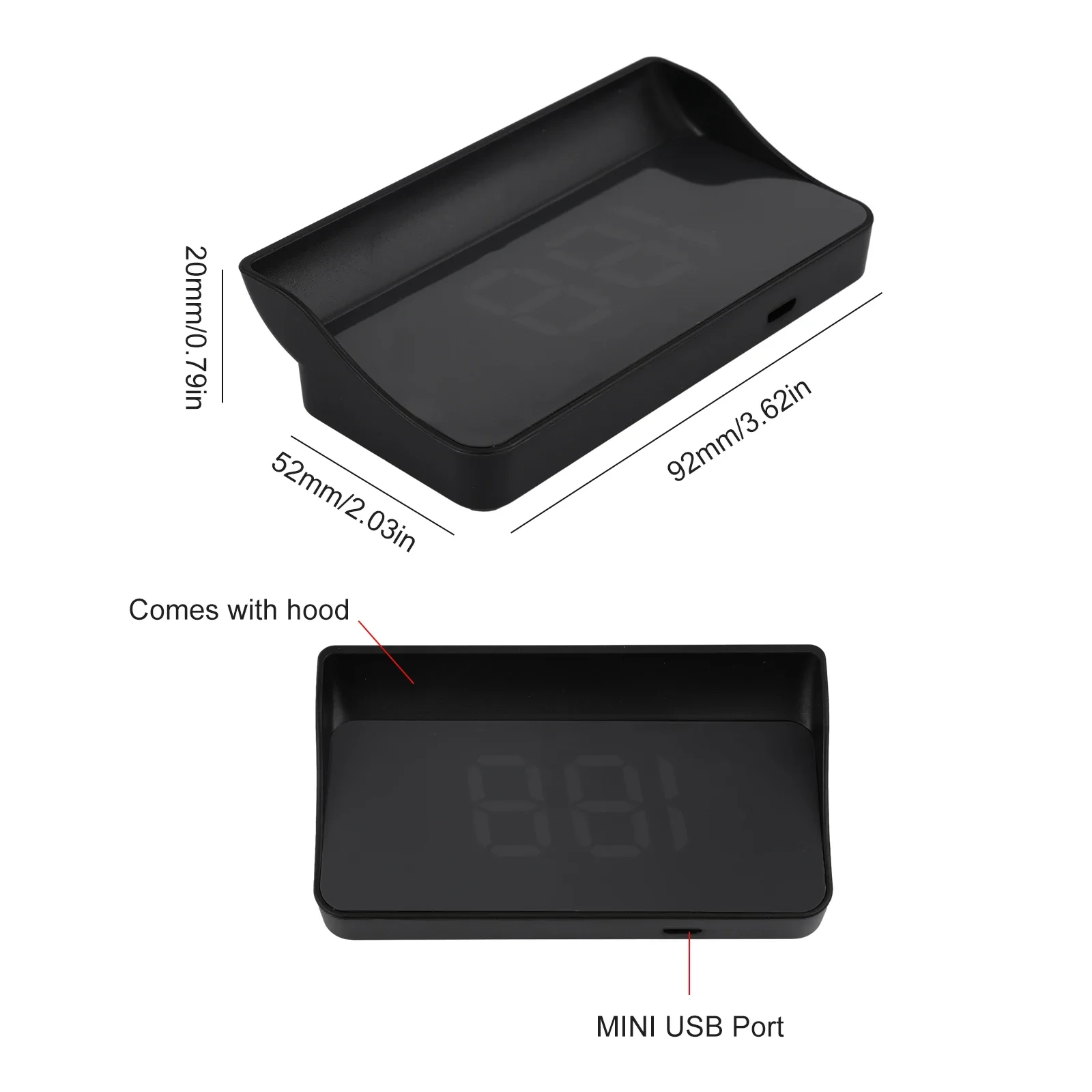 150 جرام عرض 92*52*20 مللي متر ABS + PC اكسسوارات السيارات السوداء الرقمية سرعة العلامة التجارية الجديدة عالية الجودة الاستبدال العملي