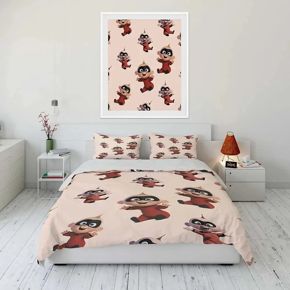 Disney The Incredibles Bedding Sets,children Red Boy Quilt Cover Set, Anime Cartoon Duvet Cover and Pillowcases