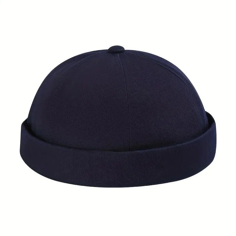 Fashion Brimless Caps Vintage Dome Hat Fashion Beanies Cotton Adjustable Unisex Men Women Hip Hop Hats Versatile Melon Skin Cap