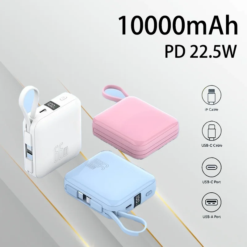 

Portable Mini Power Bank 22.5W Fast Charging 10000mAh High Safety Stable Performance Perfect for Outdoor Camping Travel