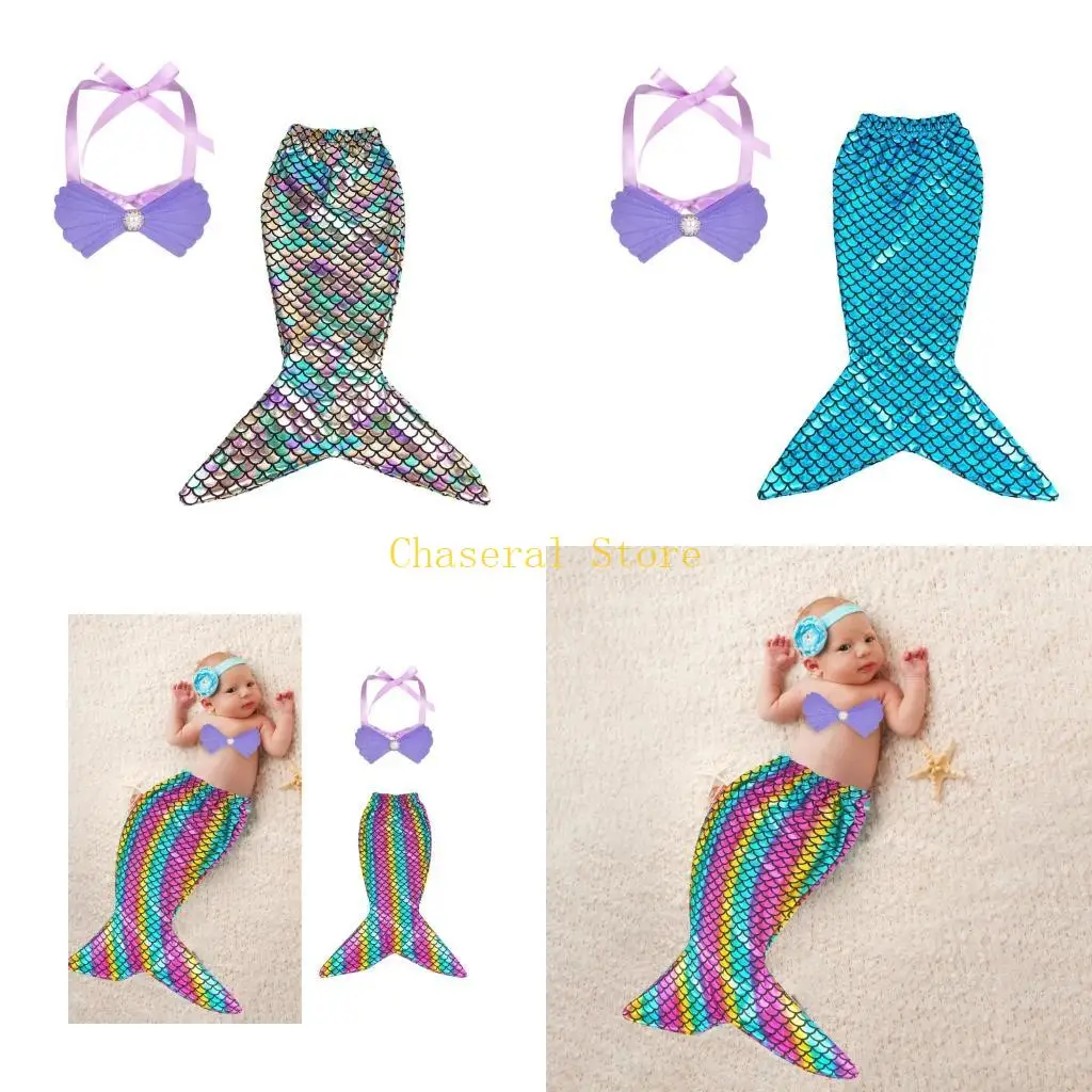 

E7CE Baby Oceanid Studio Outfit Реалистичная детализация Мягкая нежная ткань для детских фотосессий и встреч