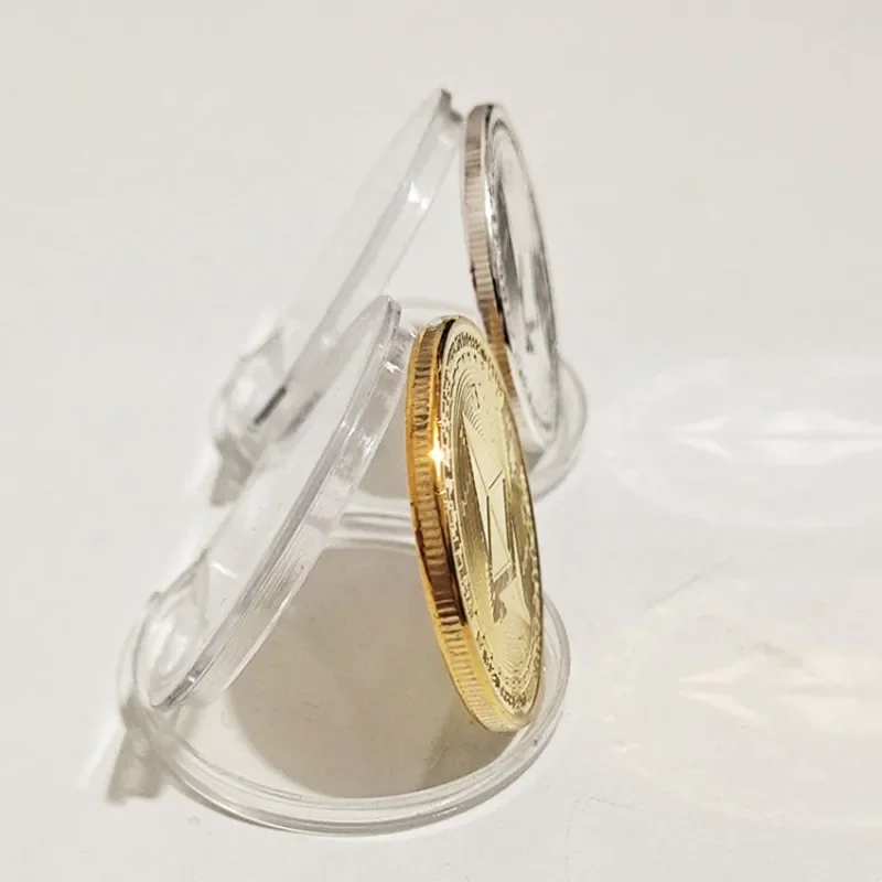 Ethereum Bitcoin عملة افتراضية ميدالية تذكارية مطلية بالذهب لعب مجموعة معدنية الحرف ديكور غرفة مكتب المنزل الحلي