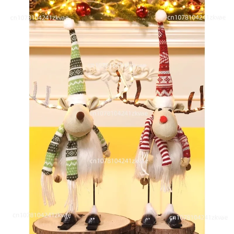 

New Year's Day Decoration, Nordic Ins Style, Small Elk Ornament, Christmas Tree, Small Gift, Luminous Doll Doll with Light