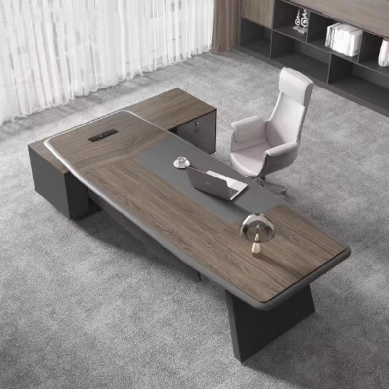 

Luxury Wide Upgrade Office Desk Drawer Household Executive Storage Computer Desks Study Wood Black Escritorio Oficina Furniture