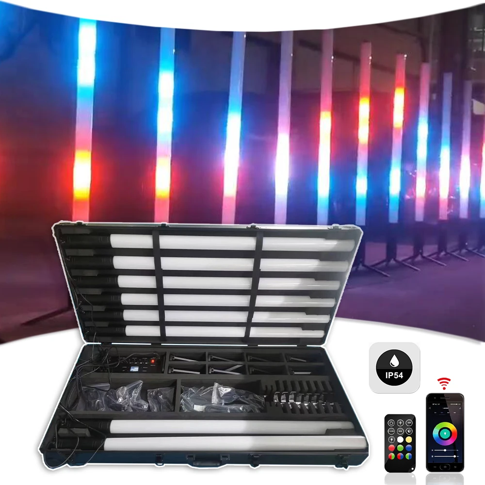 8PCS 100cm RGB Battery LED Light Tube Waterproof IP54 Built-in Battery APP Control Stage Lighting For DJ Disco Photo Photographe