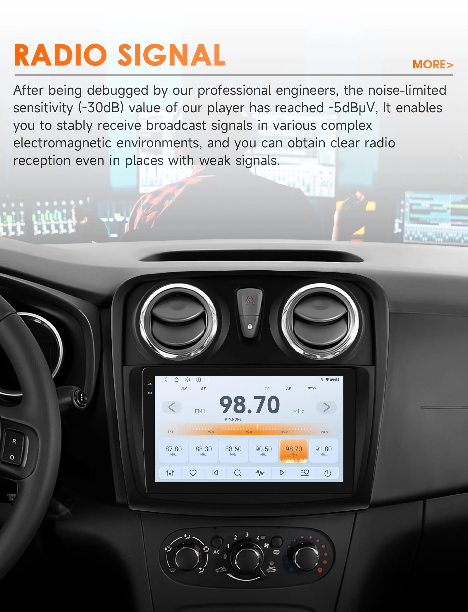 Hizpo Android Auto Radio For Renault Logan 2 2012-2019 Sandero 2 2014-2019 4G Car Multimedia GPS 2 Din Stereo CarPlay WIFI DSP