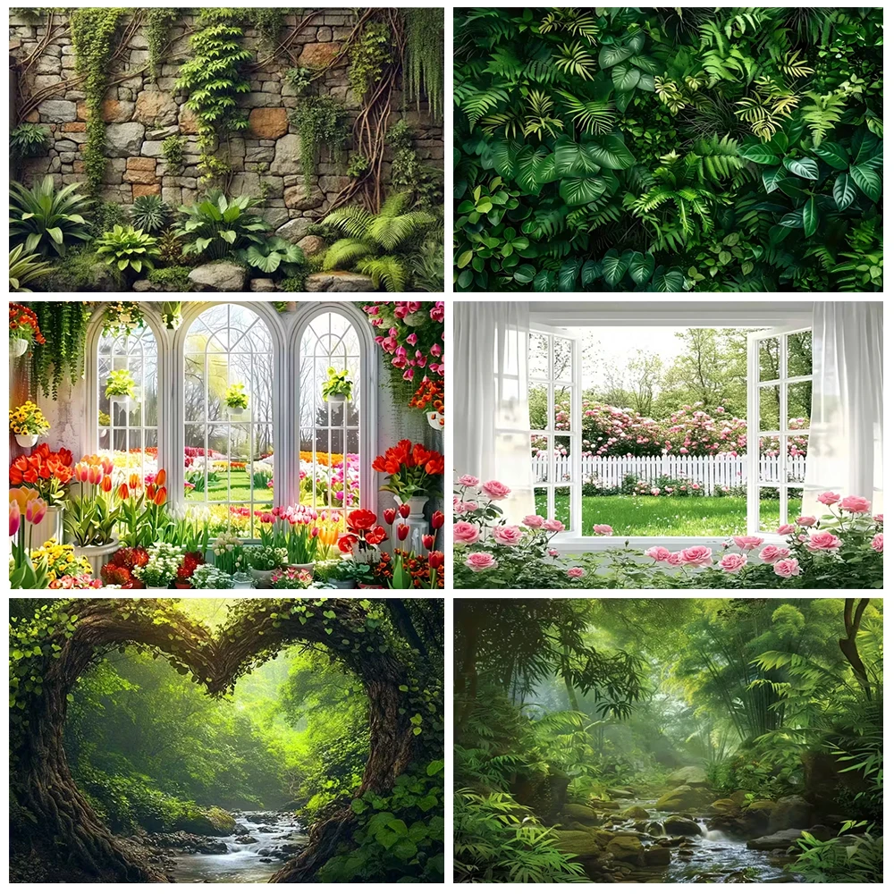 

Lvy And Stone Wall Green Birthday Party Outdoor Jungle Adventure Decoration Wall Background Cloth Office Bedroom Shooting Props