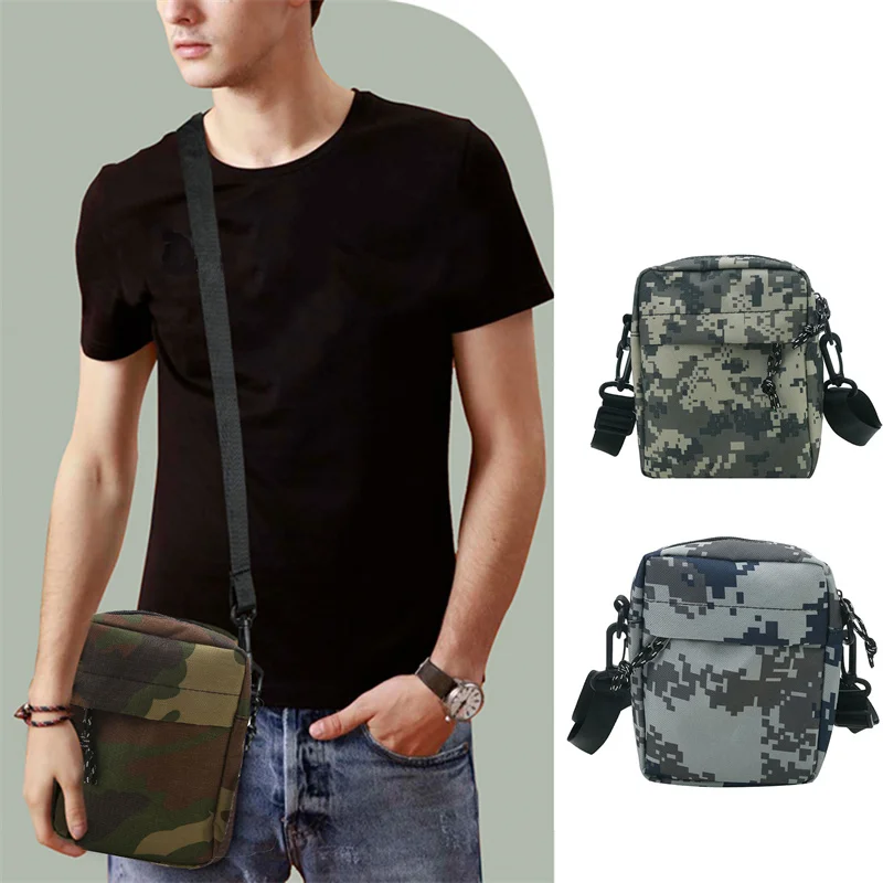 Simple Casual Mini camouflage Bag Men\'s Nylon Small Shoulder Bag For Oxford Messenger Phone Side Sling Bag Husband Chest PackNew