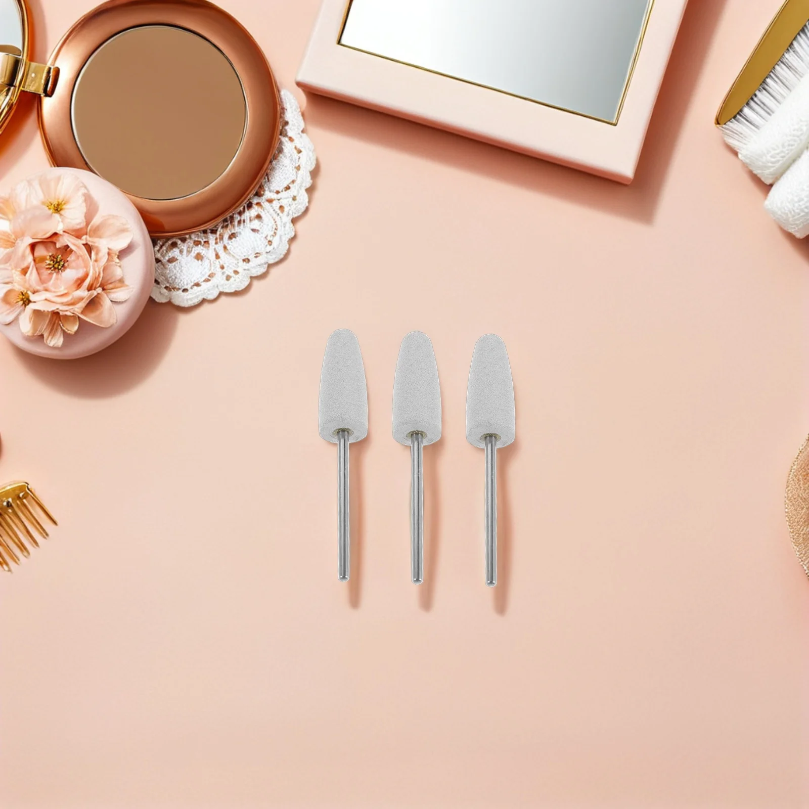 10-teiliges Nagelbohrer-Set, Silikonkautschuk-Polierer für die Nagelhautentfernung mit glatter Oberfläche, russische japanische Maniküre