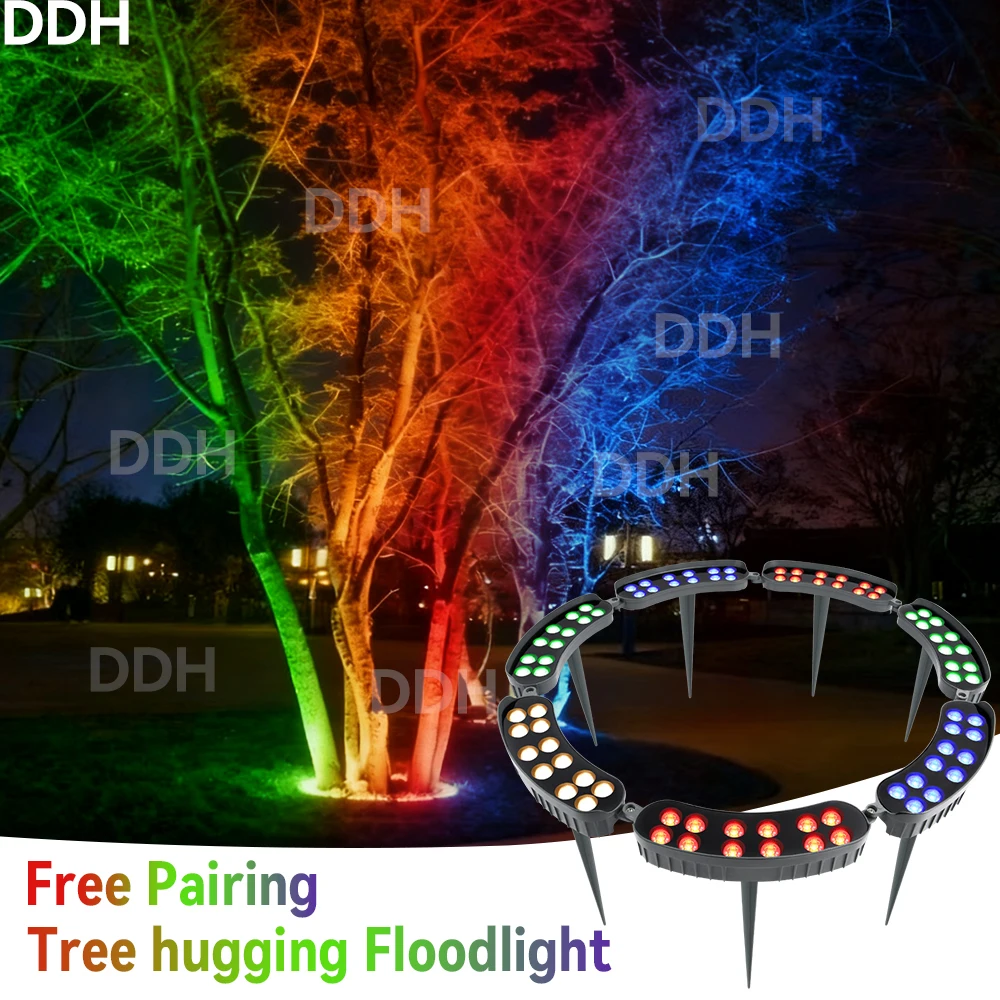 

Светодиодный уличный светильник для лужайки, обнимающий дерево, проекционный свет, красный/синий/теплый цвет, IP65, водонепроницаемая лампа для сада, кампуса, парка, спортивный свет