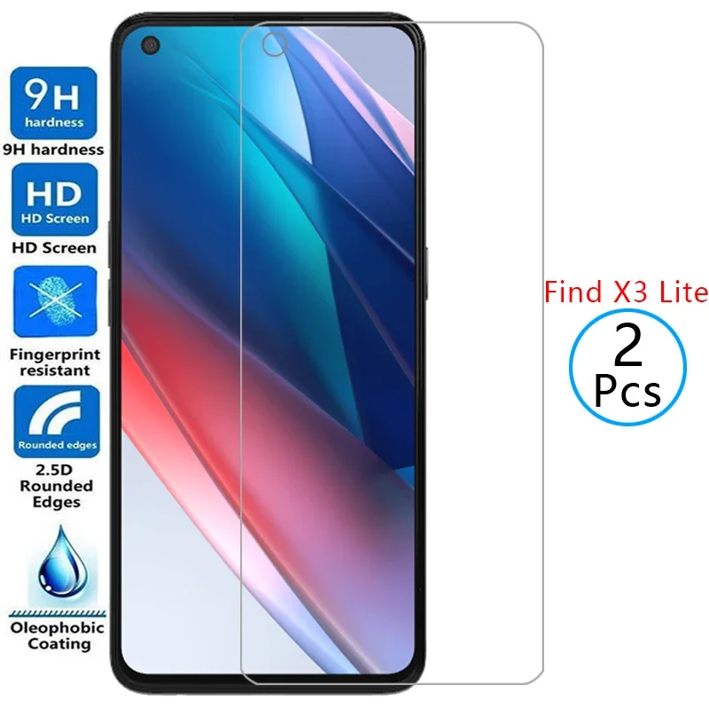 Защитное закаленное стекло для oppo find x3 lite, защита экрана на findx3 светильник fimd fin x 3 3x x3lite 6,43, пленка ОПП