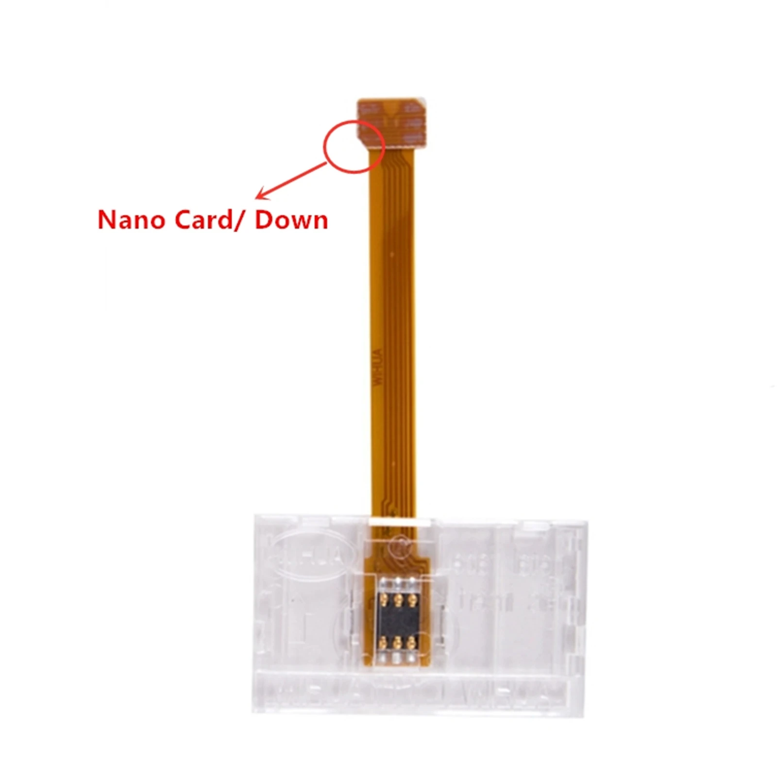 Big Smart Card Converter to Vertical 4FF Nano Sim Usim Card Adapter, 4FF SIM soft FPC Cable 10.8cm