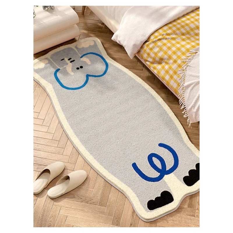Tapis de dessin animé d'animaux mignons, tapis de salon, tapis de chevet de chambre à coucher, confortable et doux, tapis de chambre en peluche, 40x60cm