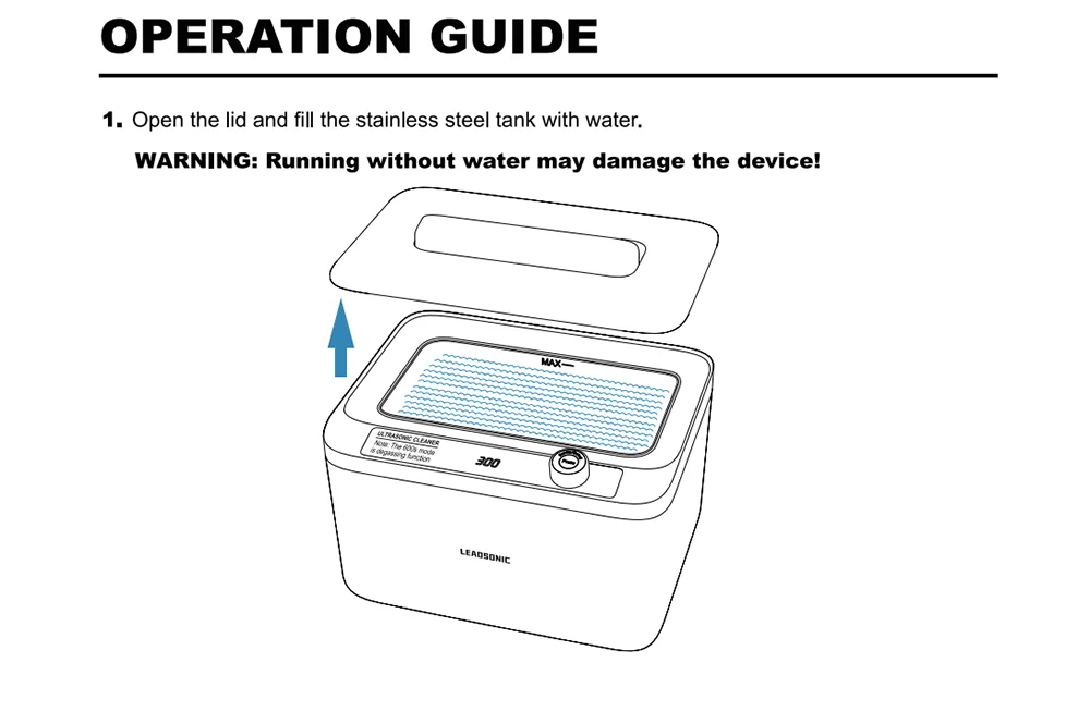 900ml Ultrasonic Cleaner Portable Cleaning Washing Machine 60W Lave-Dishes Ultrasound Bath Sonic Home Appliance 220V EU Plug