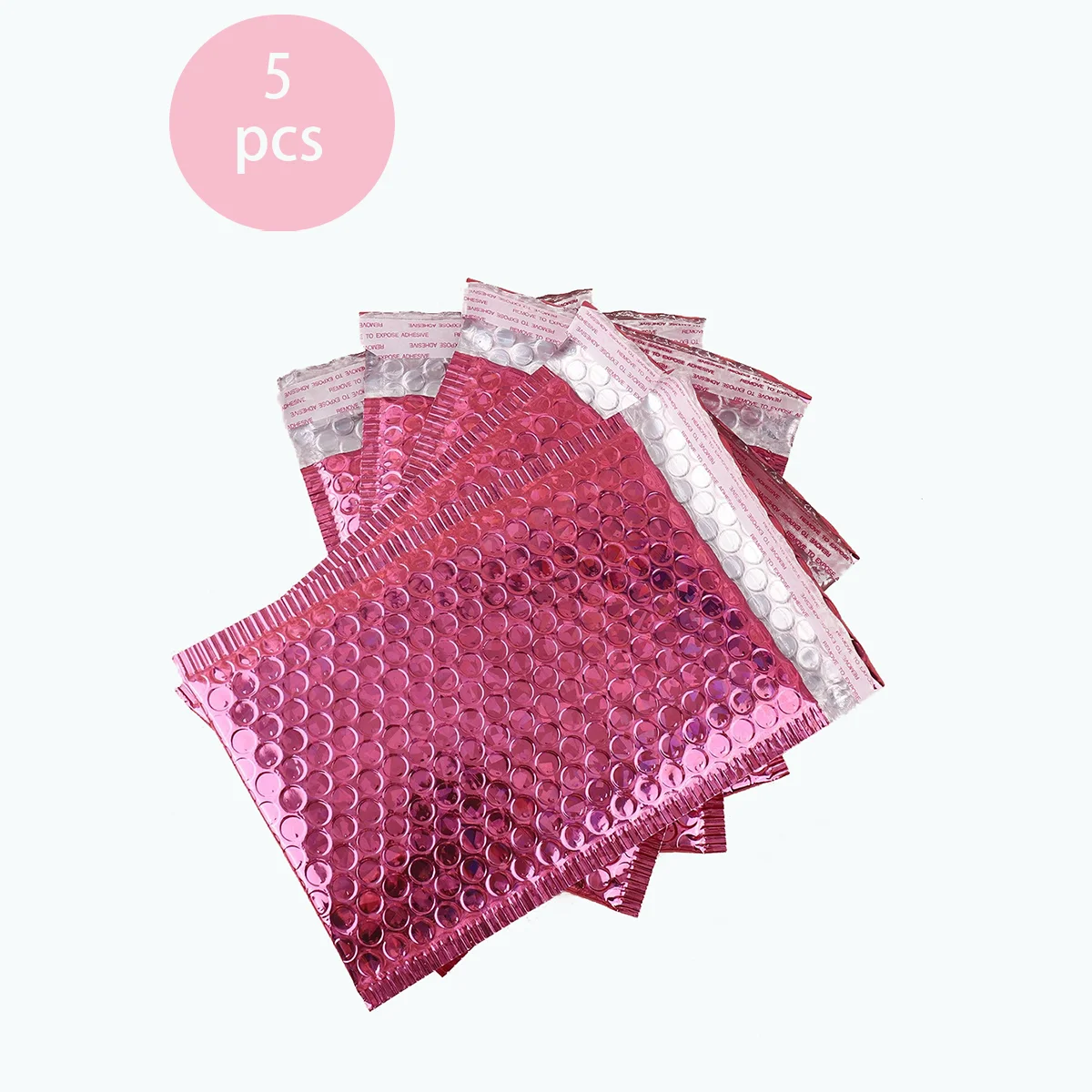

5 шт. блестящих почтовых конвертов-пакетов с сотовой структурой, мягкие пузырчатые пакеты для упаковки и доставки, самоклеящиеся