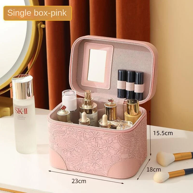 Internet Celebrity Cosmetics Storage Box Large Capacity Waterproof Portable Cosmetic Case Multifunctional Manicure Box