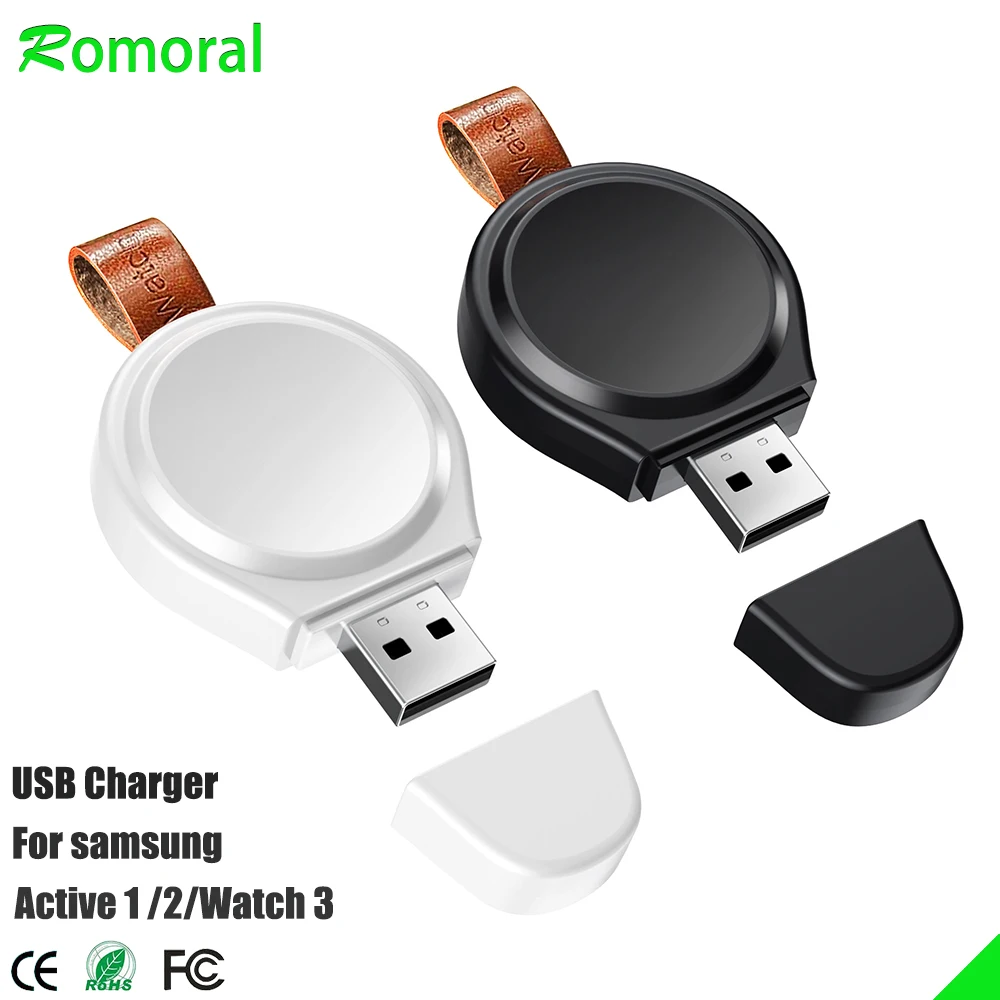 USB Wireless Portable Charger For Samsung Galaxy Watch 3 4 Classic Wireless Charging Dock Smart watch Accessories