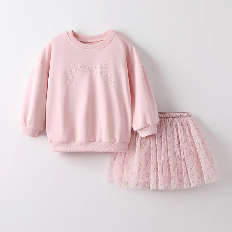 saileroad-子供服子供服秋春女の子セーターシャツ-ドレス長袖セットティーンスポーツトラックスーツ