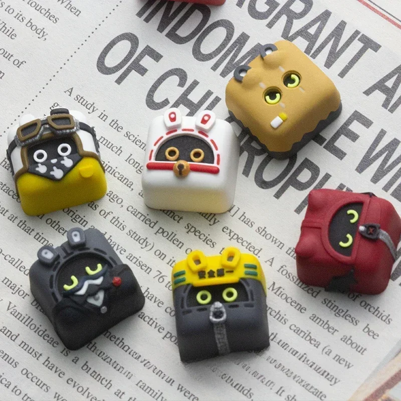 NEW Zenless Zone Zero Bangboo Keycaps Anime KeyCaps Mechanical Keyboard Cute Resin Key Caps Point KeyCap Gamer Accessories Gift