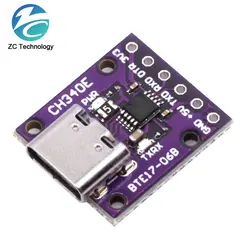 1/5PCS CH340E MSOP10 USB to TTL Serial Converter, 5V/3.3V Alternative CH340G Module TYPE-C Interface For Arduino Pro mini