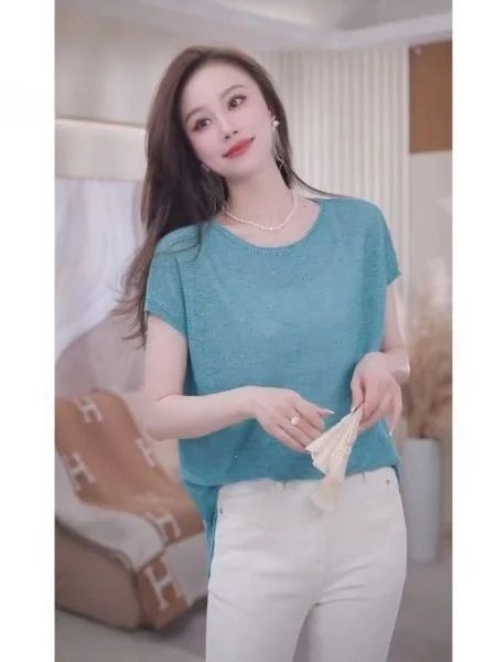 

Ele Long Sve Knitted Sweater Lace round Ne Faionable Women's Autumn Faion Premium Quali Ladies Knitwear