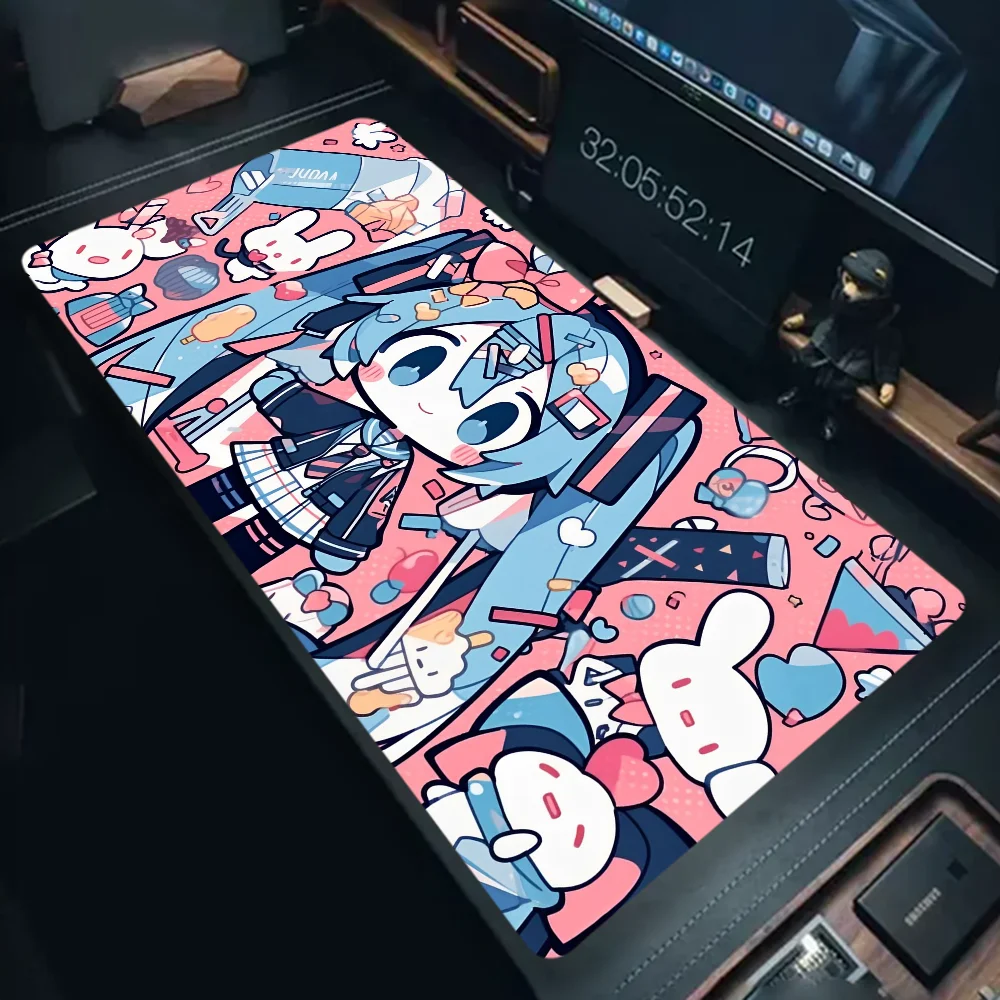 HATSUNE MIKU الوافدين الجدد لوحة ماوس ألعاب كبيرة L XL XXL لوحة ماوس ألعاب حجم لوحات المفاتيح حصيرة ماوس هدية لصديقها