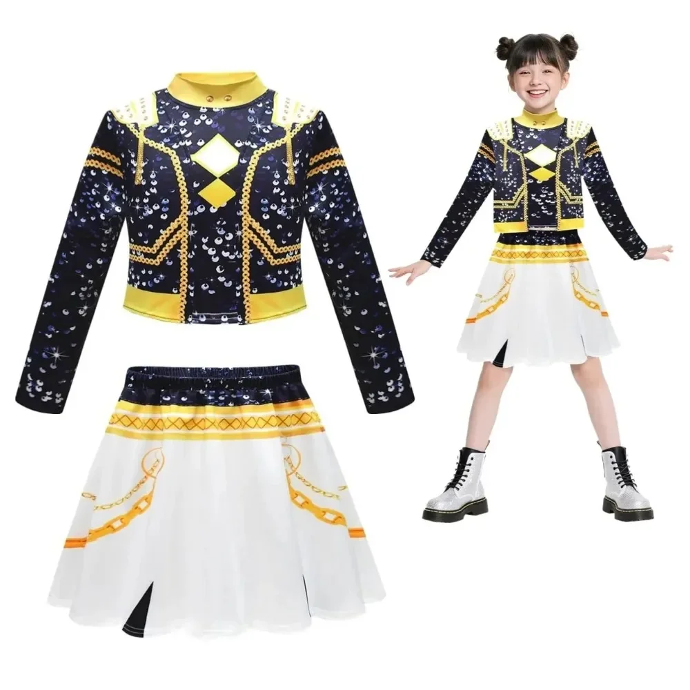 

Kpop Demon Hunter Косплей Костюм Golden Huntrix Одежда для выступлений на сцене Хэллоуин Вечеринка