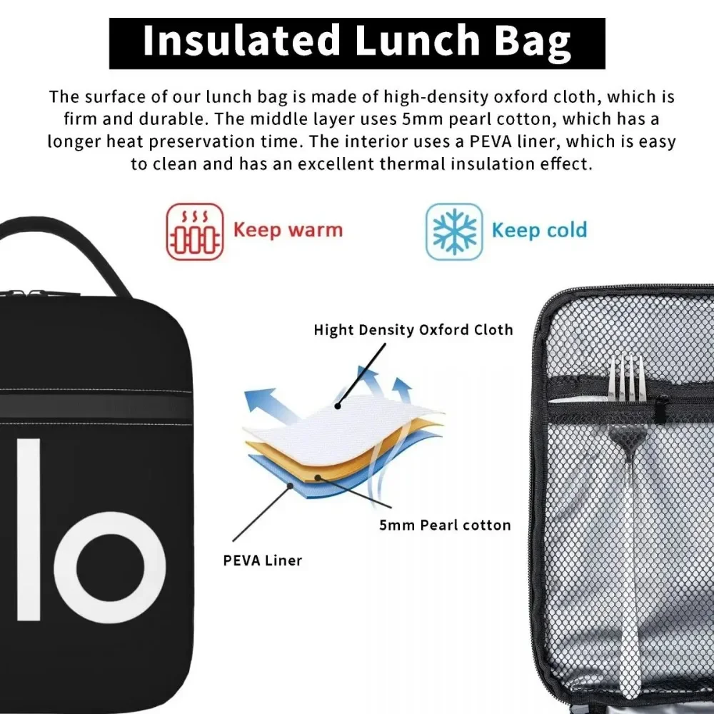 Aloos Insulated Lunch Bag Cooler Bag Lunch Container High Capacity Tote Lunch Box Food Storage Bags Office Travel