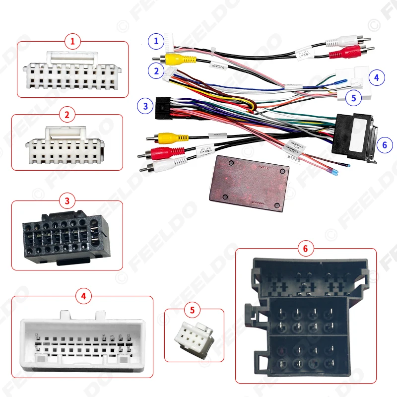 Car Audio Wiring Harness with Canbus Box For KIA Sorento Sportage R Aftermarket 16pin CD/DVD Stereo Installation Wire Adapter