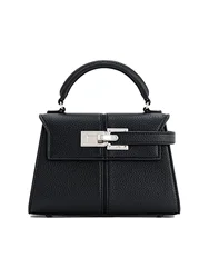 Trapezoidal bag new leather women's bag senior cross-body bag Fashion niche hand bag commuter bag